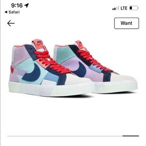 Nike zoom blazer mid premium sb mosaic pack multi.          Size:8 (never worn)